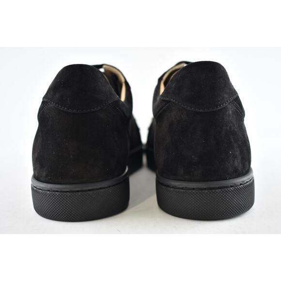 Christian Louboutin Vieira Spikes Flat Black Suede Lace Up Low Top Sneaker 40.5 - Picture 11 of 12